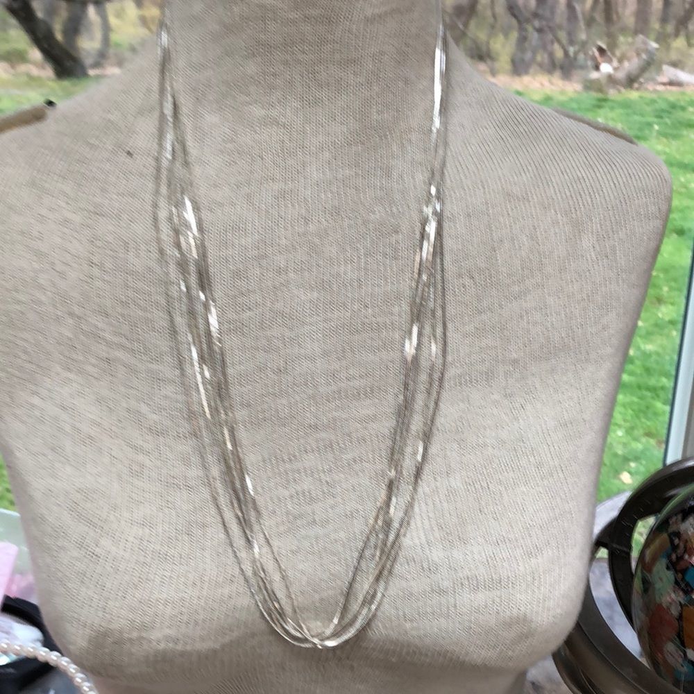 Sterling silver six chain necklace NWOT